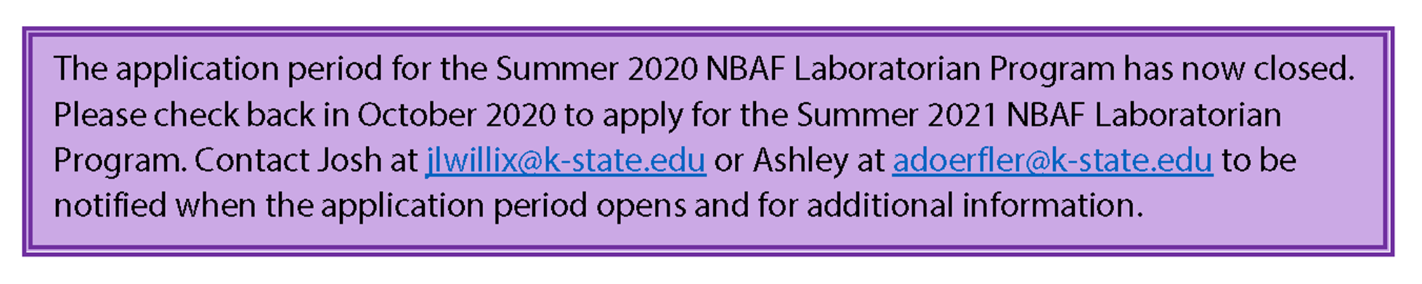 Application status